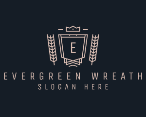 Wheat Crown Shield Regal logo design