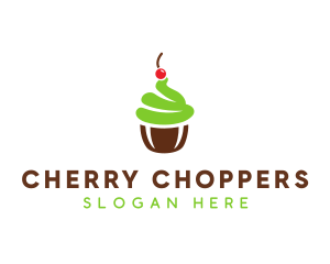 Cherry Mint Cupcake logo design