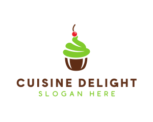 Cherry Mint Cupcake logo design