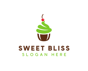 Cherry Mint Cupcake logo design