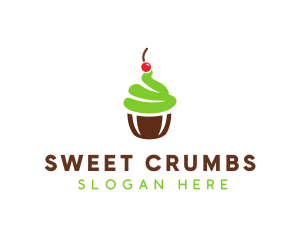 Cherry Mint Cupcake logo design