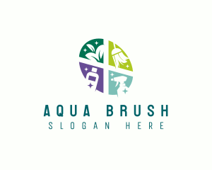 Clean Housekeeping Sanitation logo design