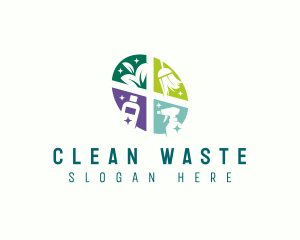 Clean Housekeeping Sanitation logo design