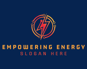 Lightning Circuit Plug logo design