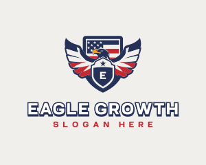 USA Patriotic Eagle logo design