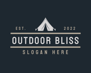 Tent Camping Gear logo design