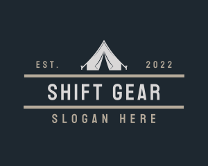 Tent Camping Gear logo design