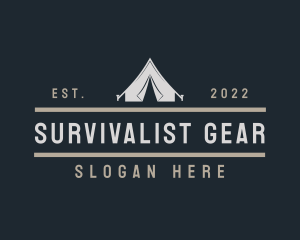 Tent Camping Gear logo design