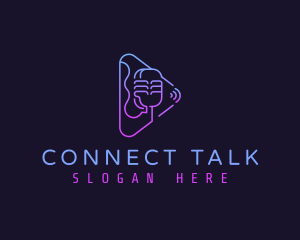 Microphone Talk Radio logo design