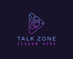 Microphone Talk Radio logo design