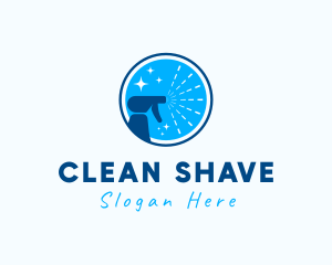 Sanitation Cleaning Sprayer  logo design