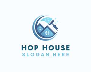 Squeegee House Cleaning logo design