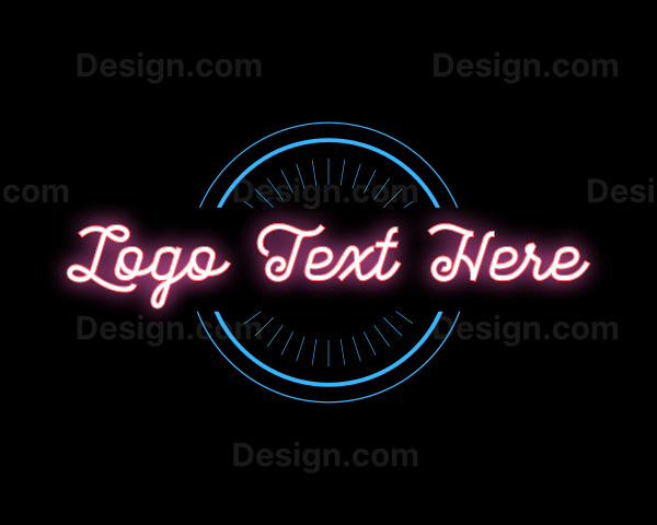 Bright Neon Sign Logo