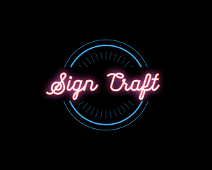 Bright Neon Sign  logo design