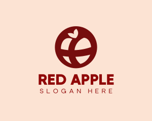 Red Apple Fruit Cross logo design