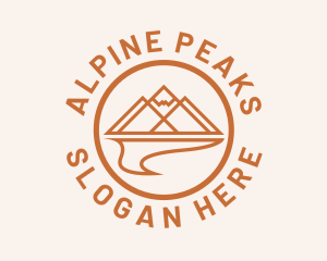 Mountain Peak Lake logo design