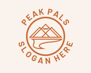 Mountain Peak Lake logo design