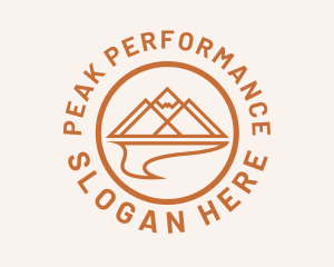 Mountain Peak Lake logo design