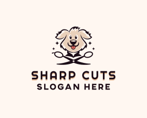 Dog Grooming Scissors logo design