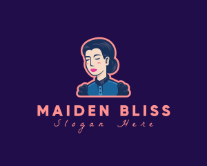 Maiden Woman Cartoon logo