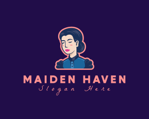 Maiden Woman Cartoon logo