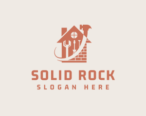 Brick House Construction Tools logo design