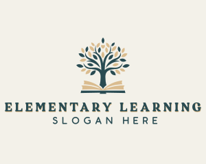 Tree Learning Book logo design