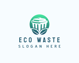 Leaf Garbage Disposal Bin logo design