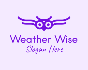 Purple Owl Aviary  logo design