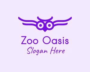 Purple Owl Aviary  logo design