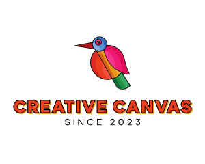 Geometric Creative Bird logo design