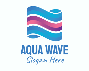 Modern Banner Waves logo design