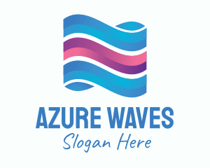 Modern Banner Waves logo design