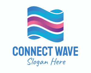 Modern Banner Waves logo design