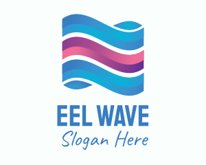 Modern Banner Waves logo design