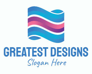 Modern Banner Waves logo design