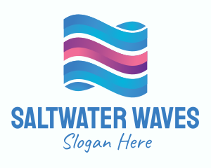 Modern Banner Waves logo design