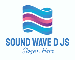 Modern Banner Waves logo design