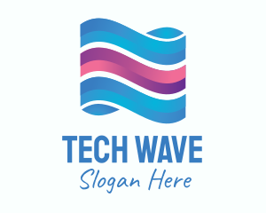 Modern Banner Waves logo design