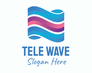 Modern Banner Waves logo design