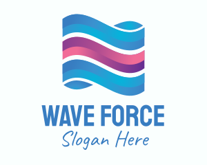 Modern Banner Waves logo design