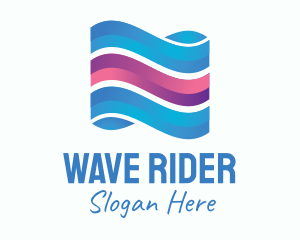 Modern Banner Waves logo design