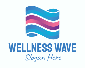 Modern Banner Waves logo design