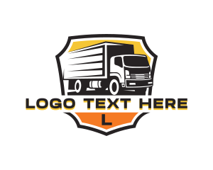 Box Truck Delivery Shield logo