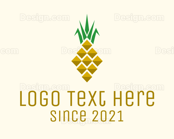 Geometric Modern Pineapple Logo