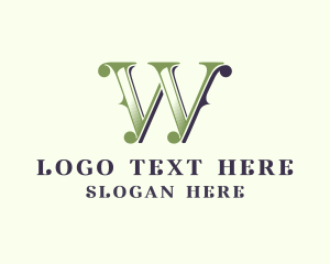 Elegant Cafe Bistro Letter W logo