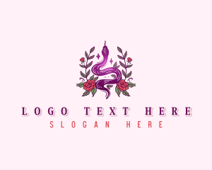 Floral Cosmic Snake logo