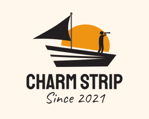 Sea Transport Boat  logo design