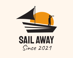 Sea Transport Boat  logo design