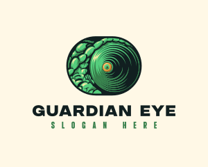 Reptile Chameleon Eye logo design